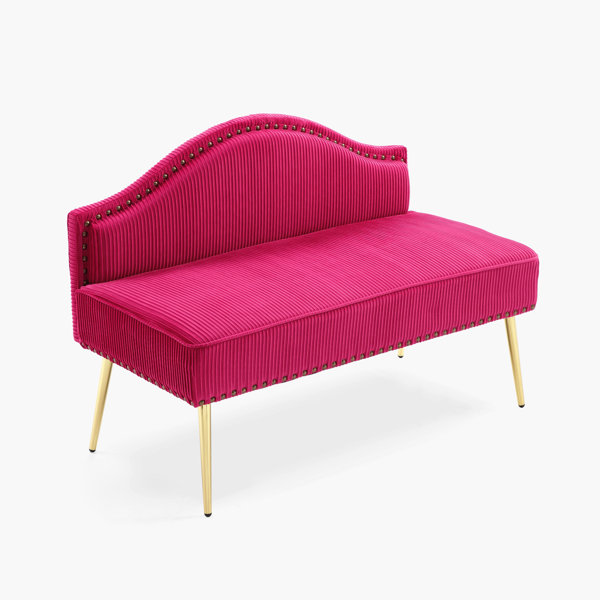 Mercer41 Kyden 67" Velvet Armless Loveseat Wayfair